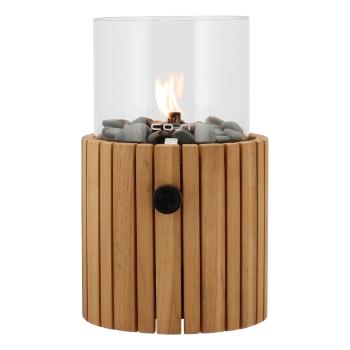 Lampa gazowa z tekowego drewna Cosi Scoop Timber, wys. 30 cm