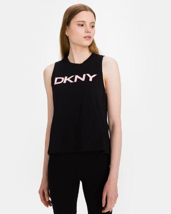 DKNY Sollip Logo Podkoszulek Czarny