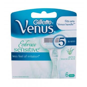 Gillette Venus Embrace Sensitive 6 szt wkład do maszynki dla kobiet Uszkodzone pudełko