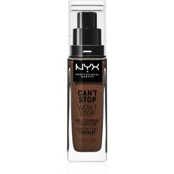 NYX Professional Makeup Can't Stop Won't Stop Full Coverage Foundation podkład mocno kryjący odcień Deep Espresso 30 ml