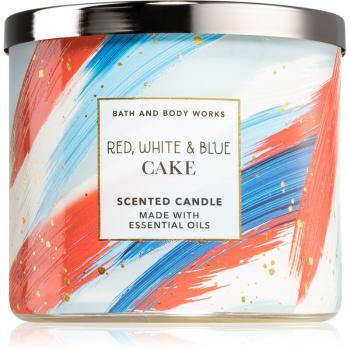 Bath & Body Works Red, White & Blue Cake świeczka zapachowa 411 g