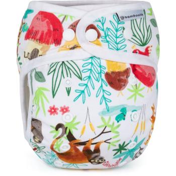 Bamboolik Night Fitted Diaper with Absorbing Insert Safari