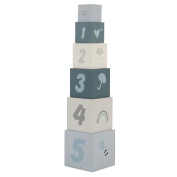 Label-Label - Stacking Blocks Numbers - Blue
