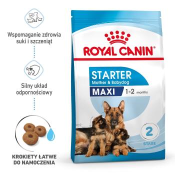 ROYAL CANIN Maxi Starter Mother&amp;Babydog 15 kg karma sucha dla suk w ciąży i okresie laktacji oraz szczeniąt, od 4 do 8 tygodnia życia, ras dużych
