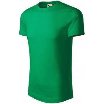 Męska koszulka z bawełny organicznej, zielona trawa, M