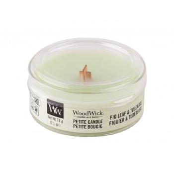 WoodWick Fig Leaf & Tuberose 31 g świeczka zapachowa unisex Uszkodzone opakowanie