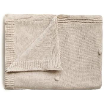 Mushie Knitted Pointelle Baby Blanket pleciony koc dla dzieci Off White 80 x 100cm 1 szt.