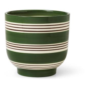 Biało-zielona ceramiczna doniczka Kähler Design Nuovo, ø 15 cm