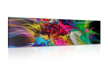 Obraz abstrakcyjny chaos kolorów - 150x50