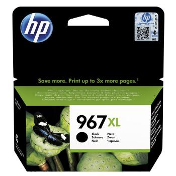HP originální ink 3JA31AE#301, HP 967, black, blistr, 3000str., 68.7ml, extra high capacity, HP Officejet Pro 9012, 9014, 9015, 90