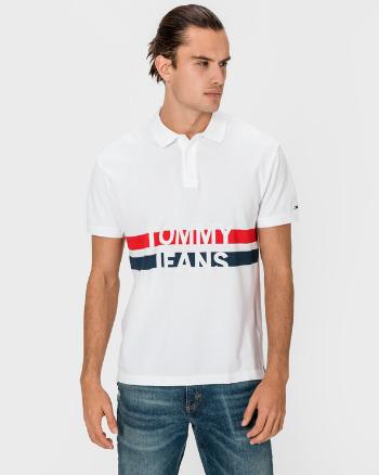 Tommy Jeans Block Stripe Polo Koszulka Biały