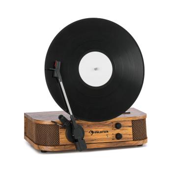 Auna Verticalo SE, gramofon retro, USB, Bluetooth, wyjście liniowe, drewno