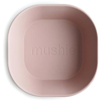 Mushie Square Dinnerware Bowl miska Blush 2 szt.