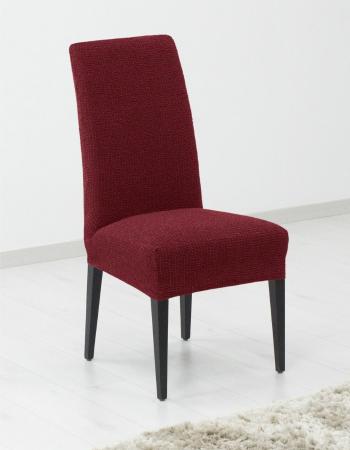 Pokrowiec multielastyczny na całe krzesło, Denia komplet 2 szt., bordowy