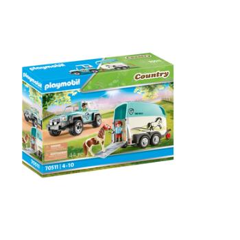 PLAYMOBIL® Samochód z przyczepą dla kucyków 70511