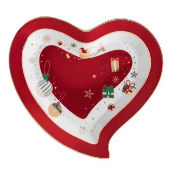 Porcelanowy półmisek w kształcie serca Brandani Alleluia Heart, dł. 22 cm