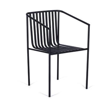 Zestaw 2 czarnych krzeseł ogrodowych Le Bonom Cecile