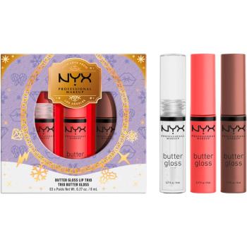 NYX Professional Makeup Limited Edition Xmass 2022 Mrs Claus Oh Deer Butter Gloss Trio zestaw błyszczyków