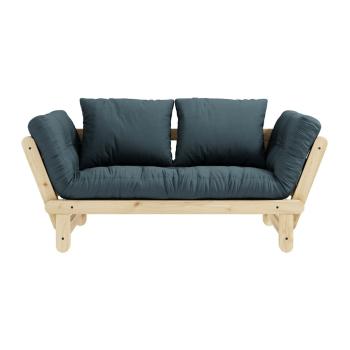 Sofa rozkładana z niebieskozielonym pokryciem Karup Design Beat Natural