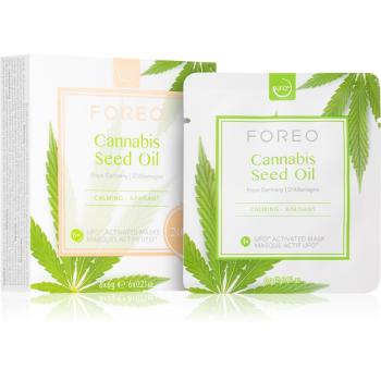 FOREO UFO™ Cannabis Seed Oil maseczka kojąca z olejkiem konopnym 6 x 6 g