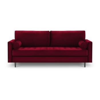 Czerwona aksamitna sofa Milo Casa Santo, 219 cm