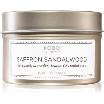 KOBO Natural Math Saffron Sandalwood świeczka zapachowa w puszcze 113 g