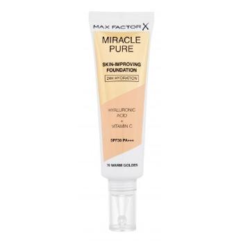 Max Factor Miracle Pure Skin-Improving Foundation SPF30 30 ml podkład dla kobiet 76 Warm Golden