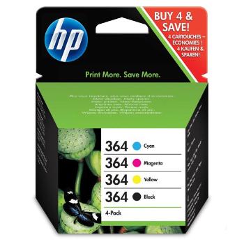 HP originální ink N9J73AE, HP 364 Combo pack, CMYK, HP 4-pack + paper Combo-pack,B8550,C5380,D5460