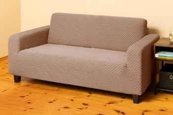 Pokrowiec na sofę 2 osobową Malaga - brazowy - Rozmiar 2 osobowa