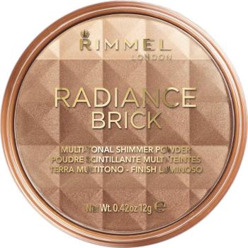 Rimmel Radiance Brick puder brązujący i rozświetlający odcień 001 Light 12 g
