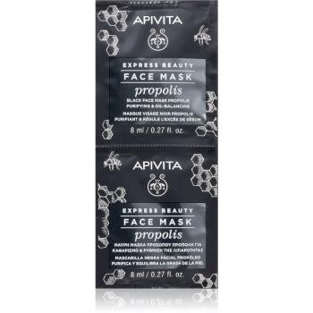 Apivita Express Beauty Propolis czarna maska oczyszczająca do skóry tłustej 2 x 8 ml