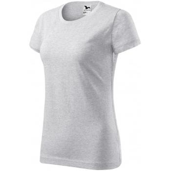 Prosta koszulka damska, jasnoszary marmur, XL