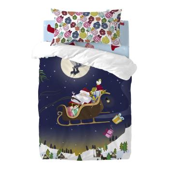 Dziecięca bawełniana poszwa na kołdrę i poduszkę Mr. Fox Merry Christmas, 115x145 cm