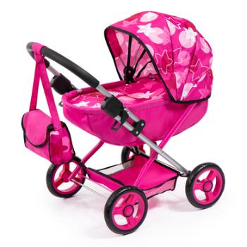 bayer Design wózek dla lalek różowe gwiazdki