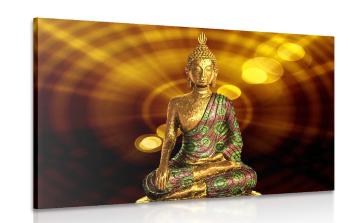 Obraz posąg Buddy z abstrakcyjnym tłem - 60x40