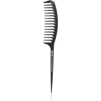 Janeke Carbon Fibre Fashion Comb with a long tail and wavy frame grzebień do włosów 21,5 x 3 cm