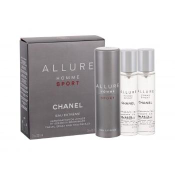 Chanel Allure Homme Sport Eau Extreme 3x20 ml woda toaletowa dla mężczyzn Uszkodzone pudełko