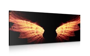 Obraz ogniste skrzydła anioła - 120x60