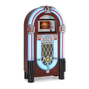 Auna Graceland Touch, szafa grająca, jukebox, 12", dotykowy panel, Wi-Fi, CD, BT, imitacja drewna