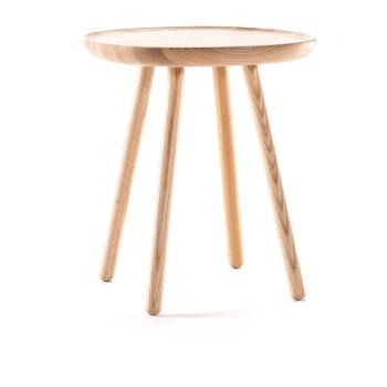 Naturalny stolik z litego drewna EMKO Naïve, ø 45 cm