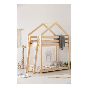 Łóżko piętrowe w kształcie domku z drewna sosnowego Adeko Mila DMPB, 90x190 cm
