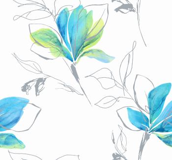 Wyprzedaż Tkaniny dekoracyjnej, OXY Magnolia, niebieskozielone, 150 cm