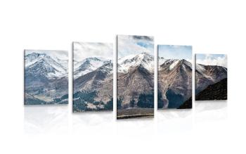 5-częściowy obraz piękna górska panorama