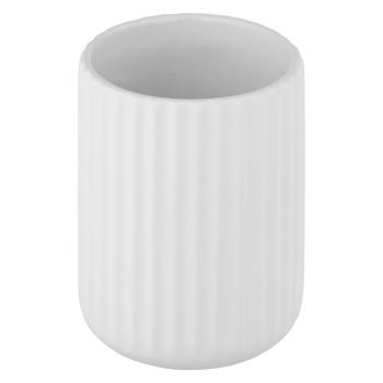 Biały ceramiczny kubek na szczoteczki Wenko Belluno