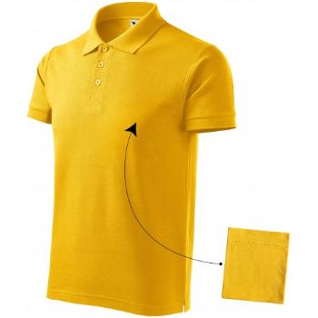 Elegancka męska koszulka polo, żółty, L