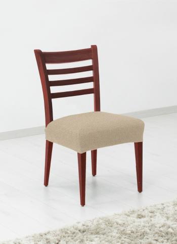 Pokrowiec elastyczny na siedzisko krzesła, komplet 2 ks Denia, ecru