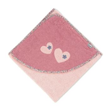 Sterntaler Ręcznik kąpielowy z kapturem Mause Mabel soft różowy 100 x 100 cm