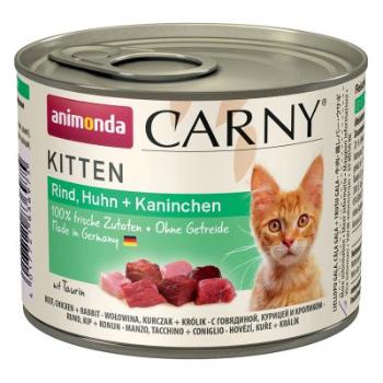 ANIMONDA cat w puszce Carny Kitten wołowina, kurczak, królik - 200g