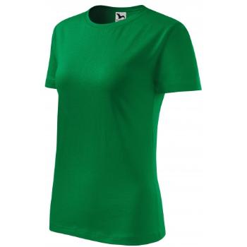 Klasyczna koszulka damska, zielona trawa, L