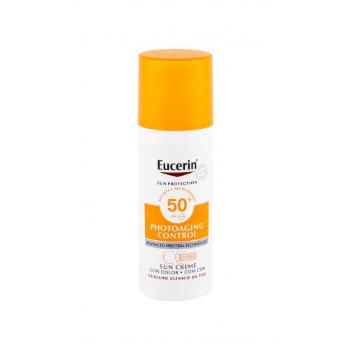 Eucerin Sun Protection Photoaging Control CC Cream SPF50+ 50 ml preparat do opalania twarzy dla kobiet Uszkodzone pudełko Medium